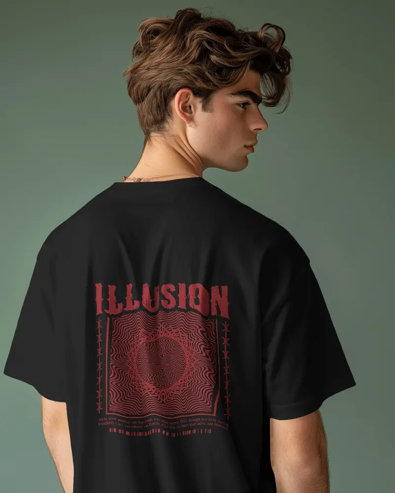 Doodly Clothing Men's illusion Oversize T-Shirt