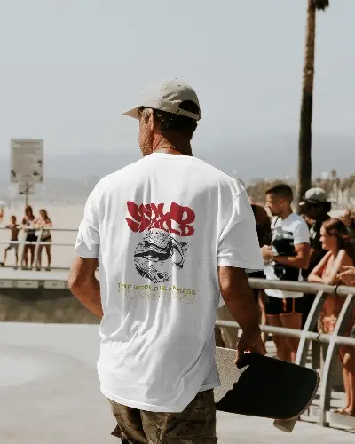 Doodly Clothing Men's Wild World Oversize T-Shirt