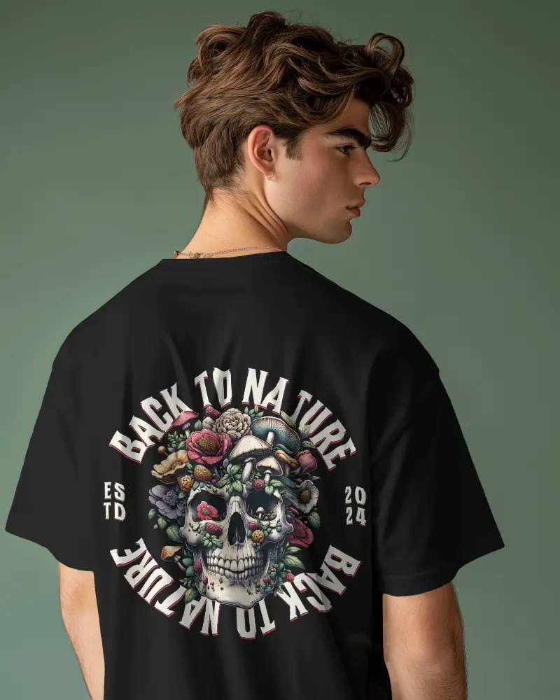 Doodly Clothing Back to Nature Men's Oversize T-Shirt