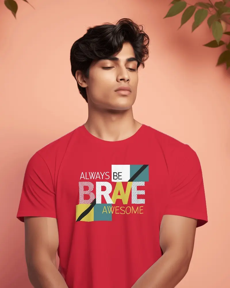 Doodly Clothing's Men's Regular Fit Brave T-Shirt