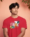 Doodly Clothing's Men's Regular Fit Brave T-Shirt