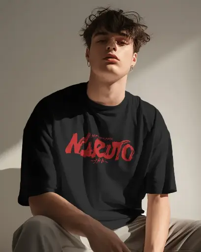 Doodly Clothing Men's Naruto Oversized T-Shirt