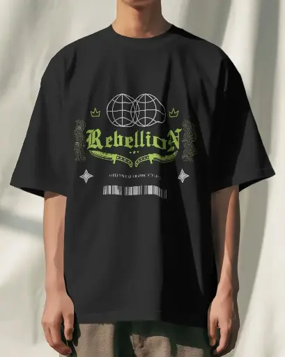 Doodly Clothing Men's Rebelion Oversize T-Shirt